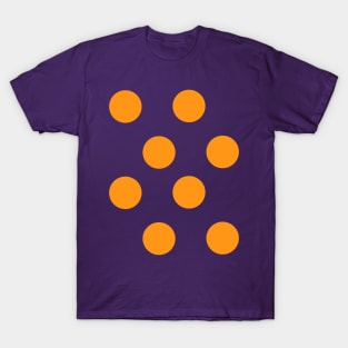 Orange on Purple polkadot dot spots T-Shirt